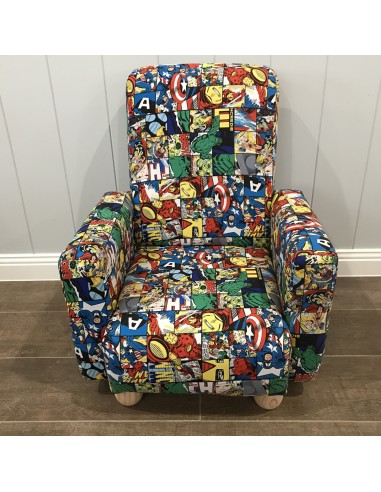 Single Child Chair In Marvel Action Hero Print