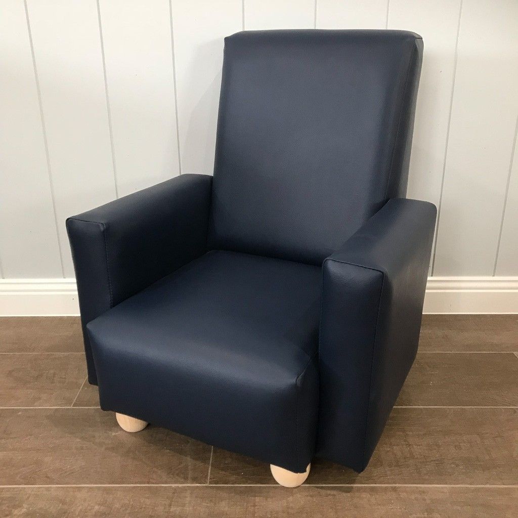 Vinyl Navy Blue Chair — image 2