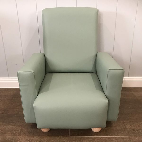 Vinyl Sea Foam Green Chair