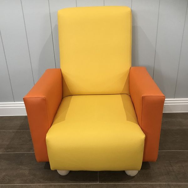 Vinyl Yellow with Orange Sides Chair